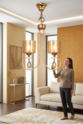 Plafondlamp Moderne glazen hanglamp Plafondlamp Woonkamer Nieuw Luxe