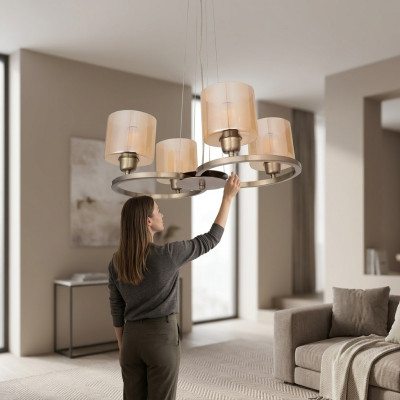 Plafondlamp moderne glazen plafond hanglamp woonkamer hangend nieuw