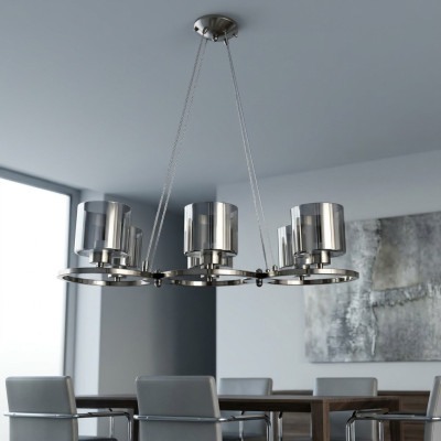 Plafondlamp Luxe Prachtige plafondluster glas woonkamer