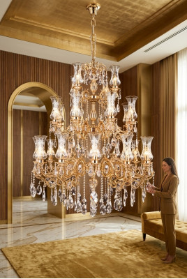Koninklijke kroonluchter woonkamer plafondlampen luchter kristal luxe.