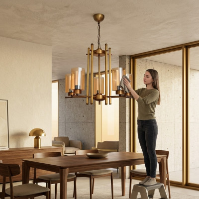 Plafondlamp Woonkamer Hanglamp Luchter Glas nieuw Luxe Verlichting