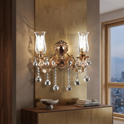 Wandlamp Woonkamer Luxe goud Slaapkamer Moderne Kroonluchter Kristal