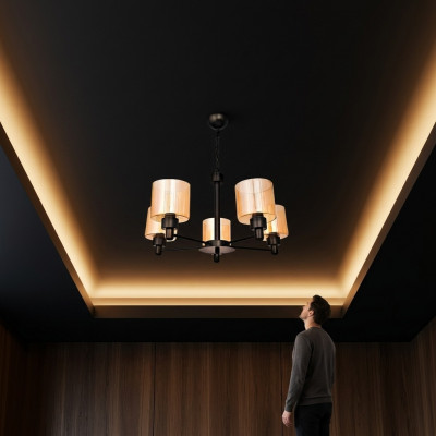 Loft plafondlamp kroonluchter glazen plafondlamp woonkamer hanglamp 65x70