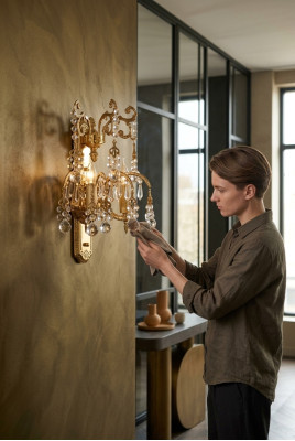 Gouden wandlamp wandlampen woonkamer lampen luxe wandlamp.