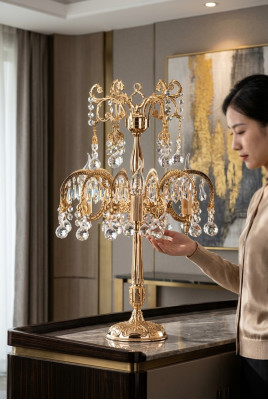 Tafellamp Slaapkamer klassiek Nachtlampen Luxe goud nieuw