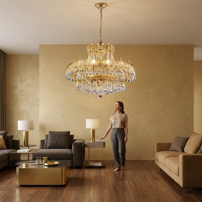 Luxe plafondlamp hotel lamp Grote plafondlamp 75x120cm Kroonluchter