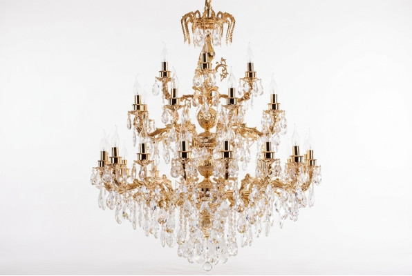 Moderne kroonluchter lamp klassiek luxe woonkamer messing kristal