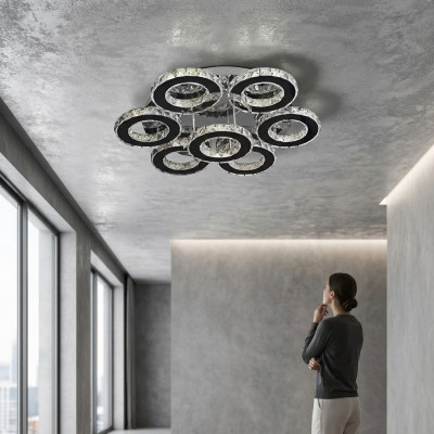 Kroonluchter plafondlamp plafonnière woonkamer Crystal nieuw LED 65W