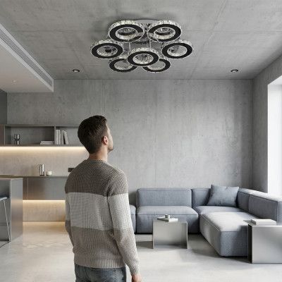 Kroonluchter plafondlamp plafonnière woonkamer Crystal nieuw LED 65W
