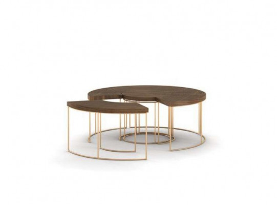 Moderne ronde salontafel Luxe bijzettafels Houten meubelen Salontafel in de woonkamer