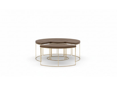 Moderne ronde salontafel Luxe bijzettafels Houten meubelen Salontafel in de woonkamer