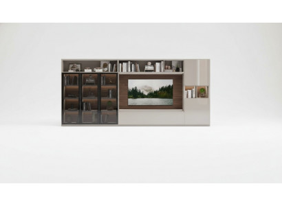 Grote woonkast glazen deuren woonkamer meubels Moderne woonwanden meubelkast