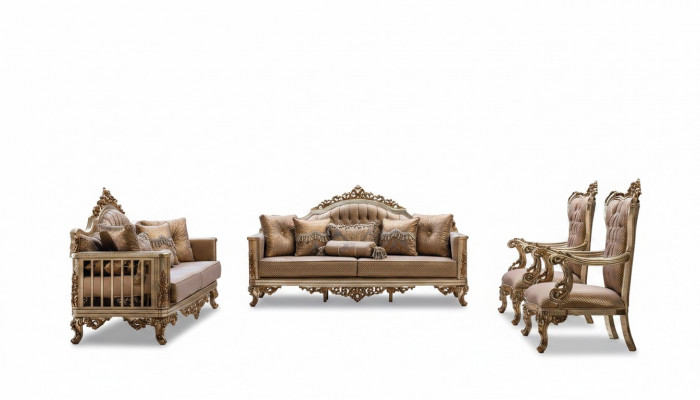 Sofa set bankstel klassieke set zitkussen salontafel 5-delig.