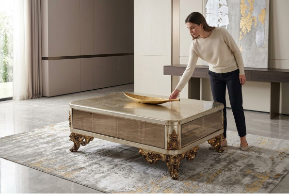 Koninklijke salontafel Tafel Gouden tafels Barok Rococo salontafels