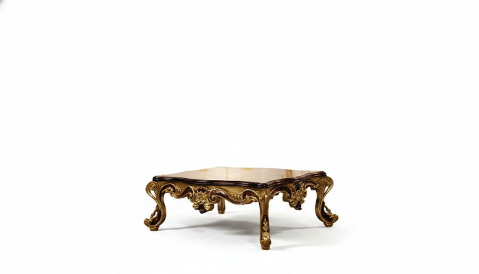 Salontafel Houten Tafel Woonkamer Klassiek Design Luxe Houten Tafel 119x91cm.