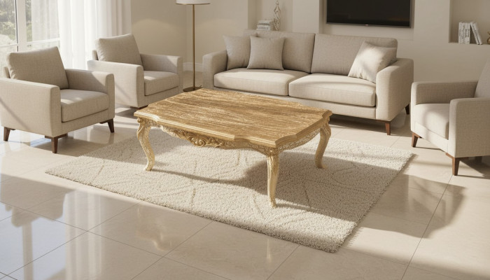 Koninklijke salontafel Tafel 120x80 Tafels Barok Rococo salontafels