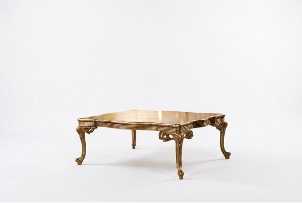 Barok Rococo Gouden massief houten salontafel voor de woonkamer.