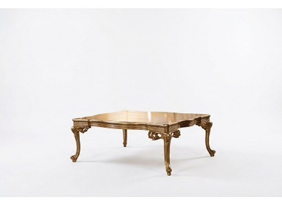 Barok Rococo Gouden massief houten salontafel voor de woonkamer.