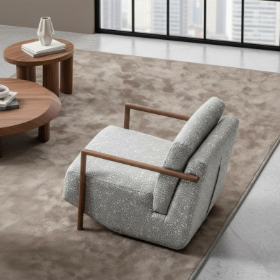 Stoel Grijs Woonkamer Meubels Design Modern Luxe Eenpersoons Club Relax