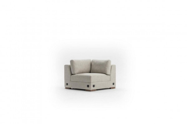 Hoekbank U-vorm Grijs Bank Luxe Design Meubels Woonlandschap Stof