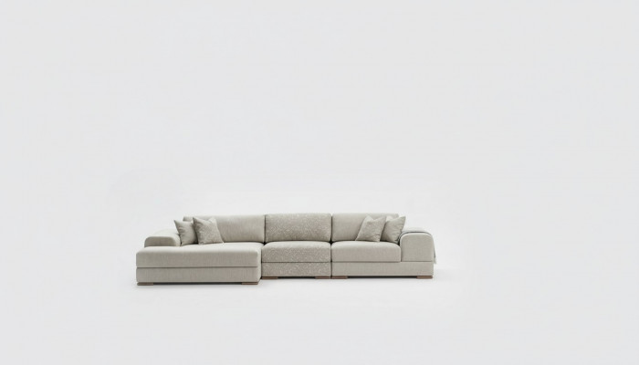 Hoekbank L-vormige woongebied luxe grijs bank bank modern meubilair