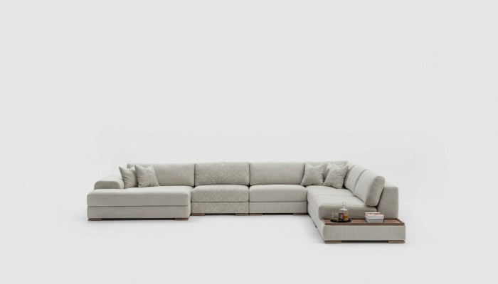 Bank Bank Woonkamer Hoekbank Modern Design Meubels U-Vorm Stoffen Bank