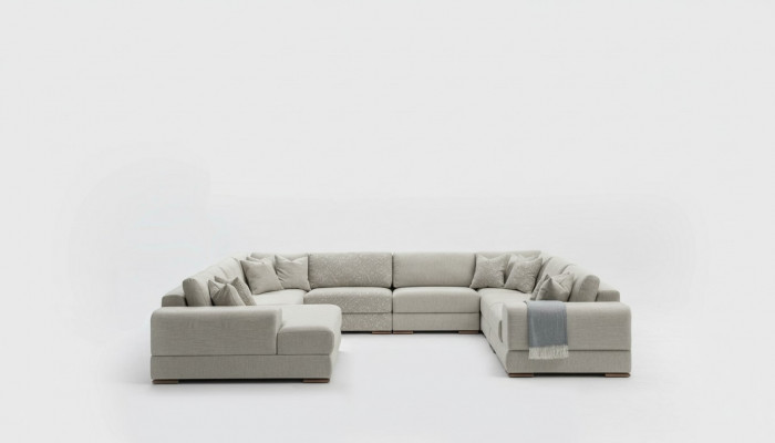Bank Bank Ontwerp Luxe Woonkamer Hoekbank Meubels U-vorm Woonlandschap