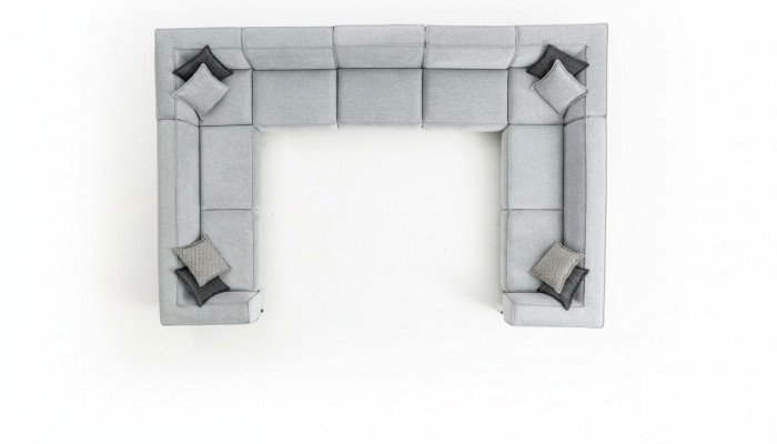 Sofa's U-vorm gestoffeerde bank Moderne woonkamerbank Bank design textiel