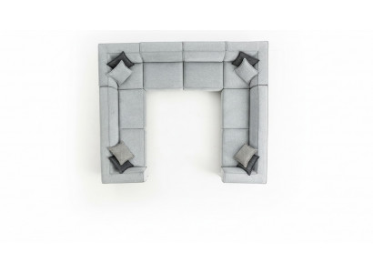 Woonkamer hoekbank U-vorm Luxe Modern Design Grijs Grote Bank Woonlandschap