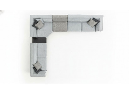 Hoekbank Stof Modern Design Gestoffeerde Bank 430x375cm Bank L-vorm Bankstellen