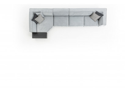 Eckbank Couch Bank Grijs Stof Bank Meubels 430x165 Banken Banken