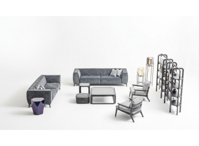 Bankstel 431-zits banken Fauteuils Luxe set xxl Stoffen bankstel Meubels