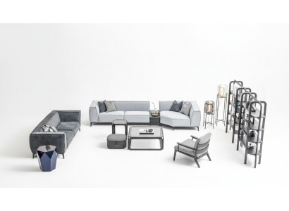 Sofaset xxl Bank Texil Big Bank 5+3+1 Zitter Bekleding Stof Banken