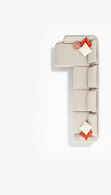 Hoekbank Beige Luxe Woonkamer Bank L-vorm Modern Design 420x170
