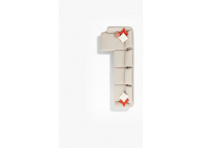 Hoekbank Beige Luxe Woonkamer Bank L-vorm Modern Design 420x170