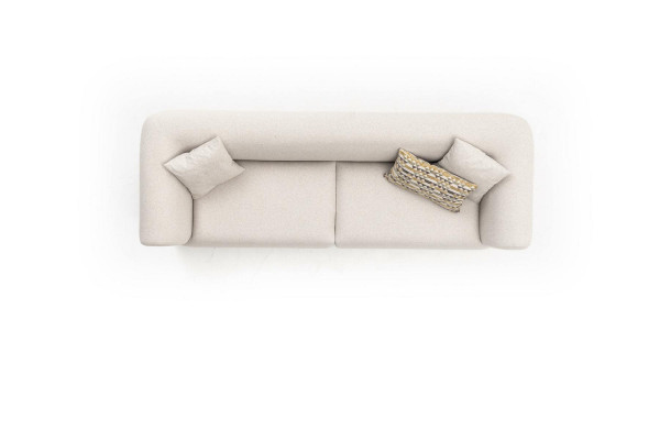 Moderne bank 3-zits Beige Driezitsbank groot 250 cm Banken Bank Luxe meubels Nieuw