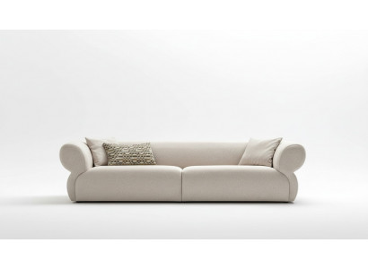Moderne bank 3-zits Beige Driezitsbank groot 250 cm Banken Bank Luxe meubels Nieuw