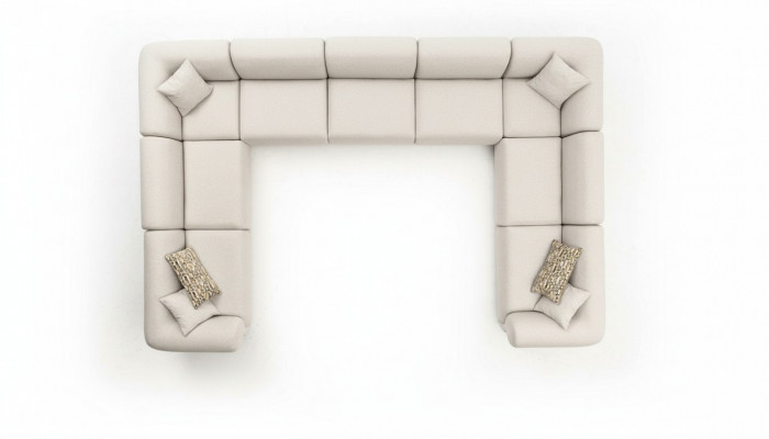 Hoekbank U-vorm Luxe Woonkamer Stijl Modern Stoffen Bank Textiel
