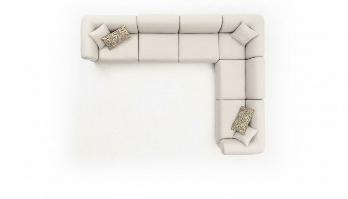 Hoekbank L-vorm Beige hoekbank Meubels textiel Stijl 405x315 Bank Sofa