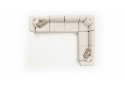 Hoekbank L-vorm Beige hoekbank Meubels textiel Stijl 405x315 Bank Sofa