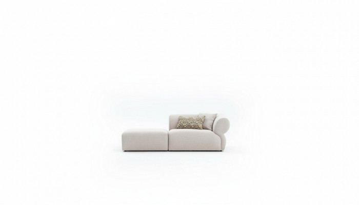 Textielbank 3-zits woonkamer luxe meubeldesign bank beige 215 cm