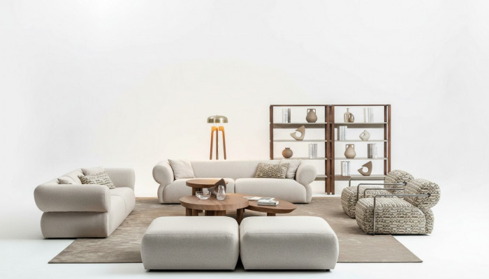 Sofaset 6-delig. Woonlandschap Zits-Loungebed Woonkamerset Modern Design