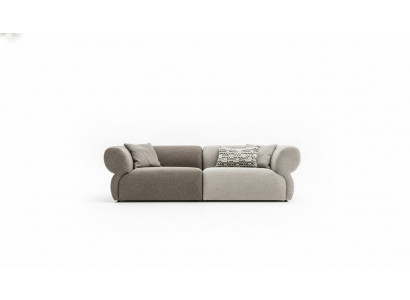 Bank Luxe 3-zits Grijs gestoffeerde bank Woonkamerbank Driepersoonsbank 250cm