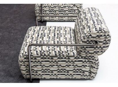 Ontwerper Fauteuil Moderne 1-zits Woonkamer Luxe Beklede Stoffen Meubels