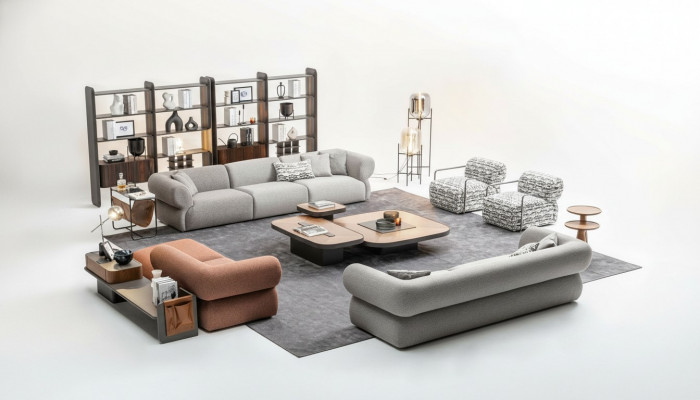 Grote bankstel woonkamer bank vijfzits woonlandschap fauteuil 5-delig