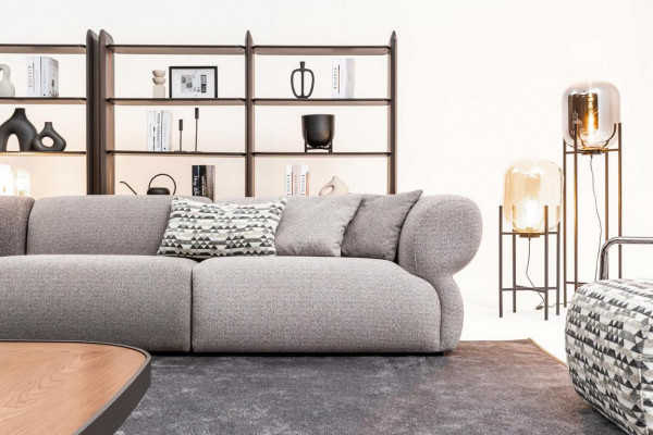 Modern grijs vijfzitsbank woonkamer meubels gestoffeerde bank stijl meubels