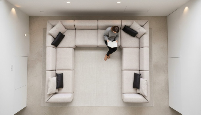 Bank U-vorm gestoffeerde bank bank woonkamer design moderne hoekbanken