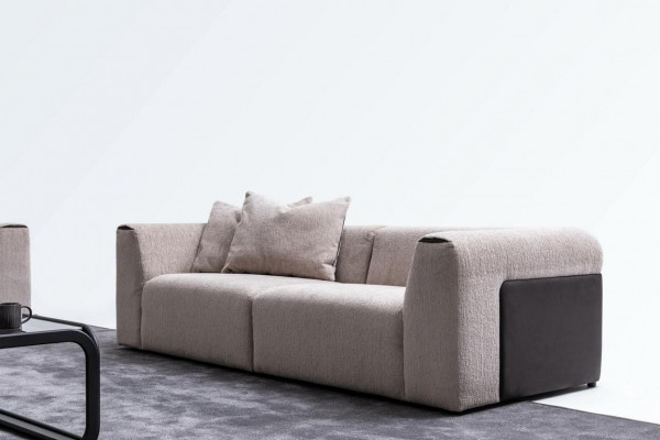 Zithoek Taupe Woonkamer Hoekbank Zitmeubelen L-Vorm 3-delig