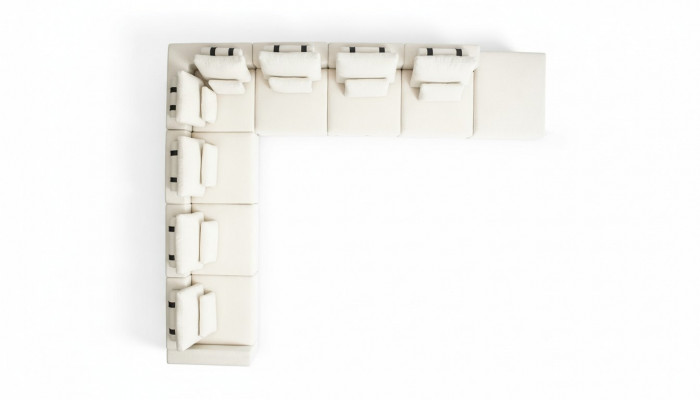 Hoekbank Bank L-vorm Bankstel Woonkamer Design Modern Textiel Meubels