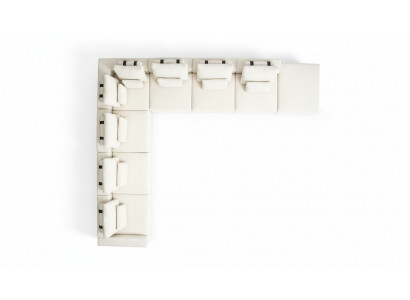 Hoekbank Bank L-vorm Bankstel Woonkamer Design Modern Textiel Meubels